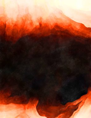 Soyut suluboya sanat eserleri. Fırça boyalı dijital resim. Renkli yaratıcı suluboya çizimi.