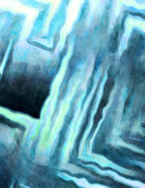 Soyut suluboya sanat eserleri. Fırça boyalı dijital resim. Renkli yaratıcı suluboya çizimi.