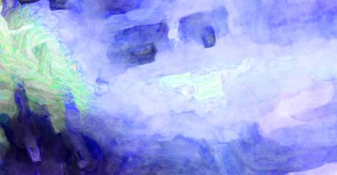 Soyut suluboya sanat eserleri. Fırça boyalı dijital resim. Renkli yaratıcı suluboya çizimi.