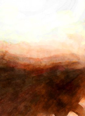 Soyut suluboya sanat eserleri. Fırça boyalı dijital resim. Renkli yaratıcı suluboya çizimi.