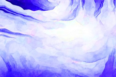 Soyut suluboya sanat eserleri. Fırça boyalı dijital resim. Renkli yaratıcı suluboya çizimi.