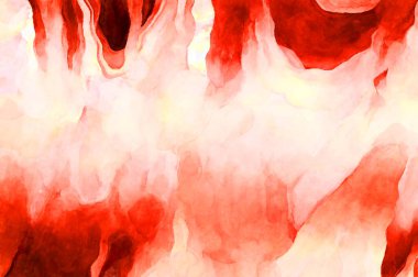 Soyut suluboya sanat eserleri. Fırça boyalı dijital resim. Renkli yaratıcı suluboya çizimi.