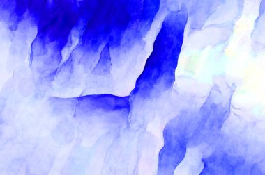 Soyut suluboya sanat eserleri. Fırça boyalı dijital resim. Renkli yaratıcı suluboya çizimi.