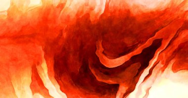 Soyut suluboya sanat eserleri. Fırça boyalı dijital resim. Renkli yaratıcı suluboya çizimi.