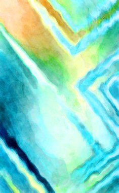 Soyut suluboya sanat eserleri. Fırça boyalı dijital resim. Renkli yaratıcı suluboya çizimi.