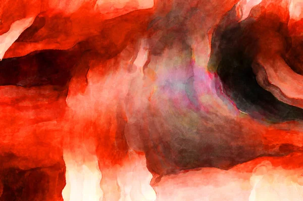 Soyut suluboya sanat eserleri. Fırça boyalı dijital resim. Renkli yaratıcı suluboya çizimi.