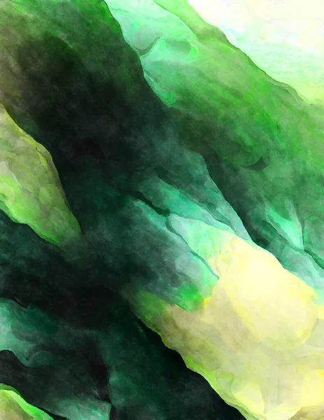 Soyut suluboya sanat eserleri. Fırça boyalı dijital resim. Renkli yaratıcı suluboya çizimi.