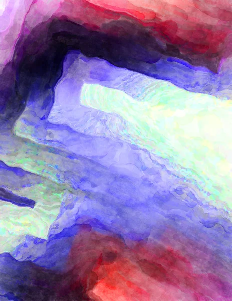 Soyut suluboya sanat eserleri. Fırça boyalı dijital resim. Renkli yaratıcı suluboya çizimi.