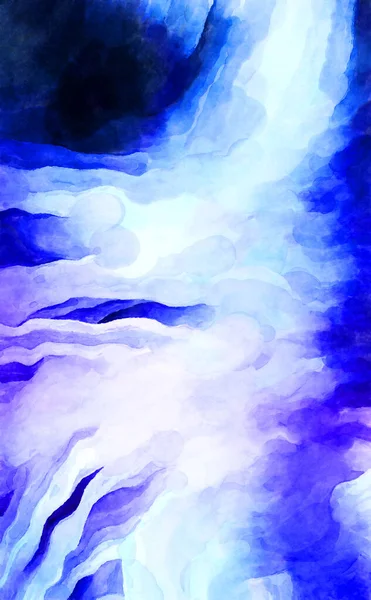 Soyut suluboya sanat eserleri. Fırça boyalı dijital resim. Renkli yaratıcı suluboya çizimi.