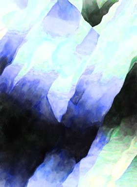 Soyut suluboya sanat eserleri. Fırça boyalı dijital resim. Renkli yaratıcı suluboya çizimi.