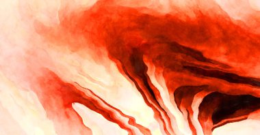 Soyut suluboya sanat eserleri. Fırça boyalı dijital resim. Renkli yaratıcı suluboya çizimi.