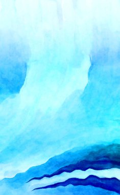 Soyut suluboya sanat eserleri. Fırça boyalı dijital resim. Renkli yaratıcı suluboya çizimi.