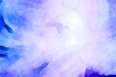 Soyut suluboya sanat eserleri. Fırça boyalı dijital resim. Renkli yaratıcı suluboya çizimi.