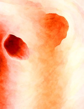 Soyut suluboya sanat eserleri. Fırça boyalı dijital resim. Renkli yaratıcı suluboya çizimi.