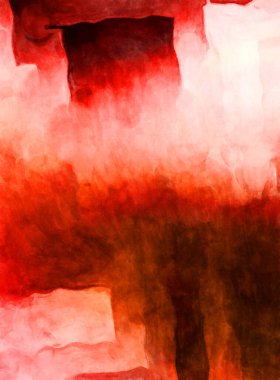 Soyut suluboya sanat eserleri. Fırça boyalı dijital resim. Renkli yaratıcı suluboya çizimi.