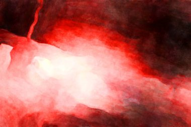 Soyut suluboya sanat eserleri. Fırça boyalı dijital resim. Renkli yaratıcı suluboya çizimi.