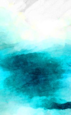 Soyut suluboya sanat eserleri. Fırça boyalı dijital resim. Renkli yaratıcı suluboya çizimi.