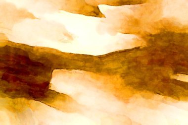 Soyut suluboya sanat eserleri. Fırça boyalı dijital resim. Renkli yaratıcı suluboya çizimi.