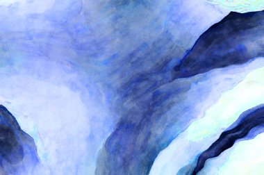 Soyut suluboya sanat eserleri. Fırça boyalı dijital resim. Renkli yaratıcı suluboya çizimi.