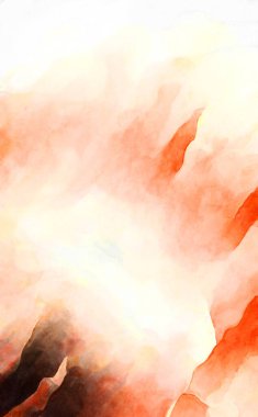 Soyut suluboya sanat eserleri. Fırça boyalı dijital resim. Renkli yaratıcı suluboya çizimi.