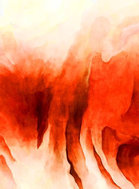 Soyut suluboya sanat eserleri. Fırça boyalı dijital resim. Renkli yaratıcı suluboya çizimi.