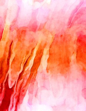 Soyut suluboya sanat eserleri. Fırça boyalı dijital resim. Renkli yaratıcı suluboya çizimi.