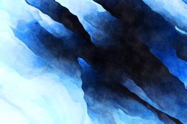 Soyut suluboya sanat eserleri. Fırça boyalı dijital resim. Renkli yaratıcı suluboya çizimi.