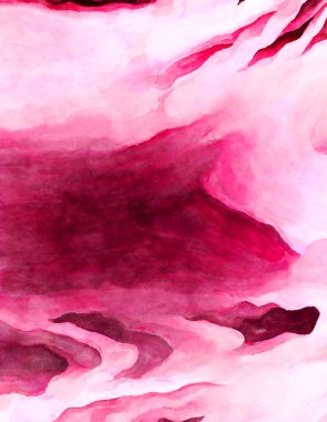 Soyut suluboya sanat eserleri. Fırça boyalı dijital resim. Renkli yaratıcı suluboya çizimi.