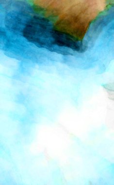 Soyut suluboya sanat eserleri. Fırça boyalı dijital resim. Renkli yaratıcı suluboya çizimi.