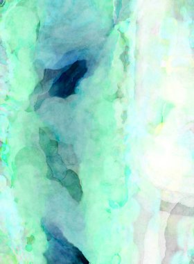 Soyut suluboya sanat eserleri. Fırça boyalı dijital resim. Renkli yaratıcı suluboya çizimi.