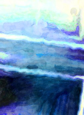 Soyut suluboya sanat eserleri. Fırça boyalı dijital resim. Renkli yaratıcı suluboya çizimi.