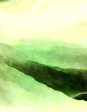 Soyut suluboya sanat eserleri. Fırça boyalı dijital resim. Renkli yaratıcı suluboya çizimi.