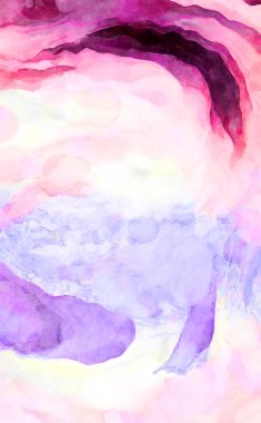 Soyut suluboya sanat eserleri. Fırça boyalı dijital resim. Renkli yaratıcı suluboya çizimi.