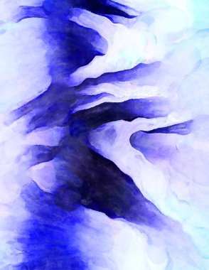 Soyut suluboya sanat eserleri. Fırça boyalı dijital resim. Renkli yaratıcı suluboya çizimi.