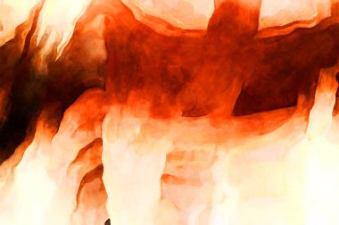 Soyut suluboya sanat eserleri. Fırça boyalı dijital resim. Renkli yaratıcı suluboya çizimi.