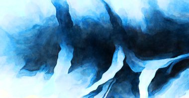 Soyut suluboya sanat eserleri. Fırça boyalı dijital resim. Renkli yaratıcı suluboya çizimi.