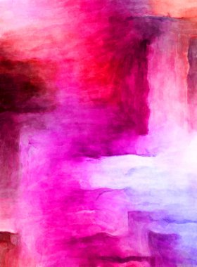 Soyut suluboya sanat eserleri. Fırça boyalı dijital resim. Renkli yaratıcı suluboya çizimi.