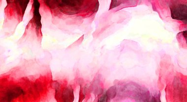 Soyut suluboya sanat eserleri. Fırça boyalı dijital resim. Renkli yaratıcı suluboya çizimi.