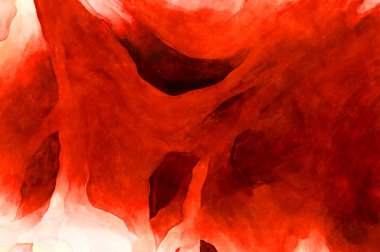 Soyut suluboya sanat eserleri. Fırça boyalı dijital resim. Renkli yaratıcı suluboya çizimi.