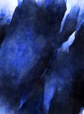 Soyut suluboya sanat eserleri. Fırça boyalı dijital resim. Renkli yaratıcı suluboya çizimi.