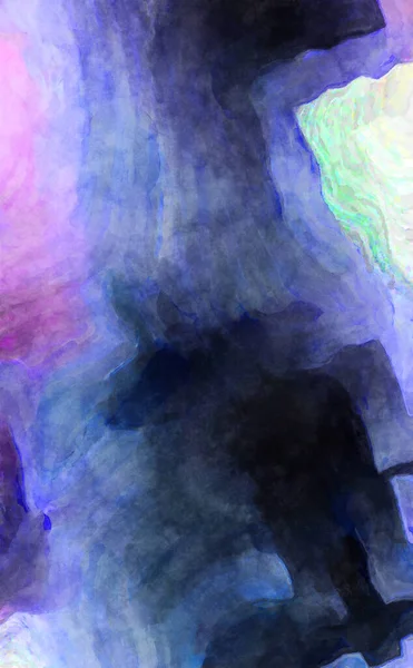 Soyut suluboya sanat eserleri. Fırça boyalı dijital resim. Renkli yaratıcı suluboya çizimi.