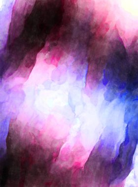 Soyut suluboya sanat eserleri. Fırça boyalı dijital resim. Renkli yaratıcı suluboya çizimi.