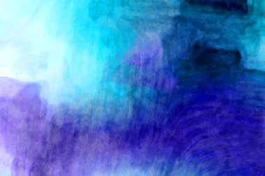 Soyut suluboya sanat eserleri. Fırça boyalı dijital resim. Renkli yaratıcı suluboya çizimi.