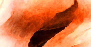 Soyut suluboya sanat eserleri. Fırça boyalı dijital resim. Renkli yaratıcı suluboya çizimi.