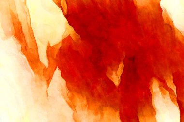 Soyut suluboya sanat eserleri. Fırça boyalı dijital resim. Renkli yaratıcı suluboya çizimi.