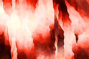 Soyut suluboya sanat eserleri. Fırça boyalı dijital resim. Renkli yaratıcı suluboya çizimi.