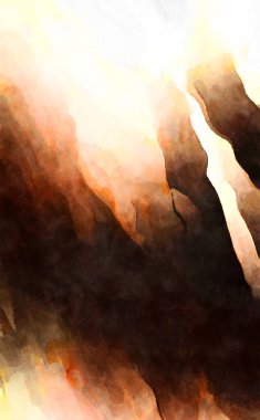 Soyut suluboya sanat eserleri. Fırça boyalı dijital resim. Renkli yaratıcı suluboya çizimi.