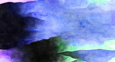 Soyut suluboya sanat eserleri. Fırça boyalı dijital resim. Renkli yaratıcı suluboya çizimi.