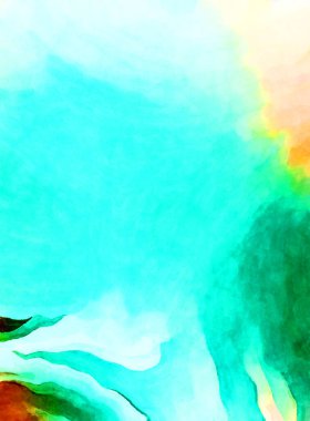 Soyut suluboya sanat eserleri. Fırça boyalı dijital resim. Renkli yaratıcı suluboya çizimi.