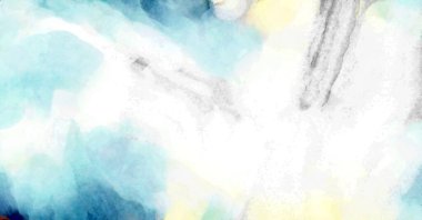 Soyut suluboya sanat eserleri. Fırça boyalı dijital resim. Renkli yaratıcı suluboya çizimi.